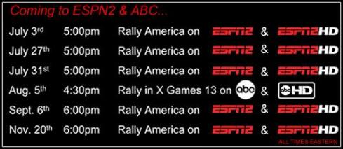 Rally America Schedule - too lazy to type it out…